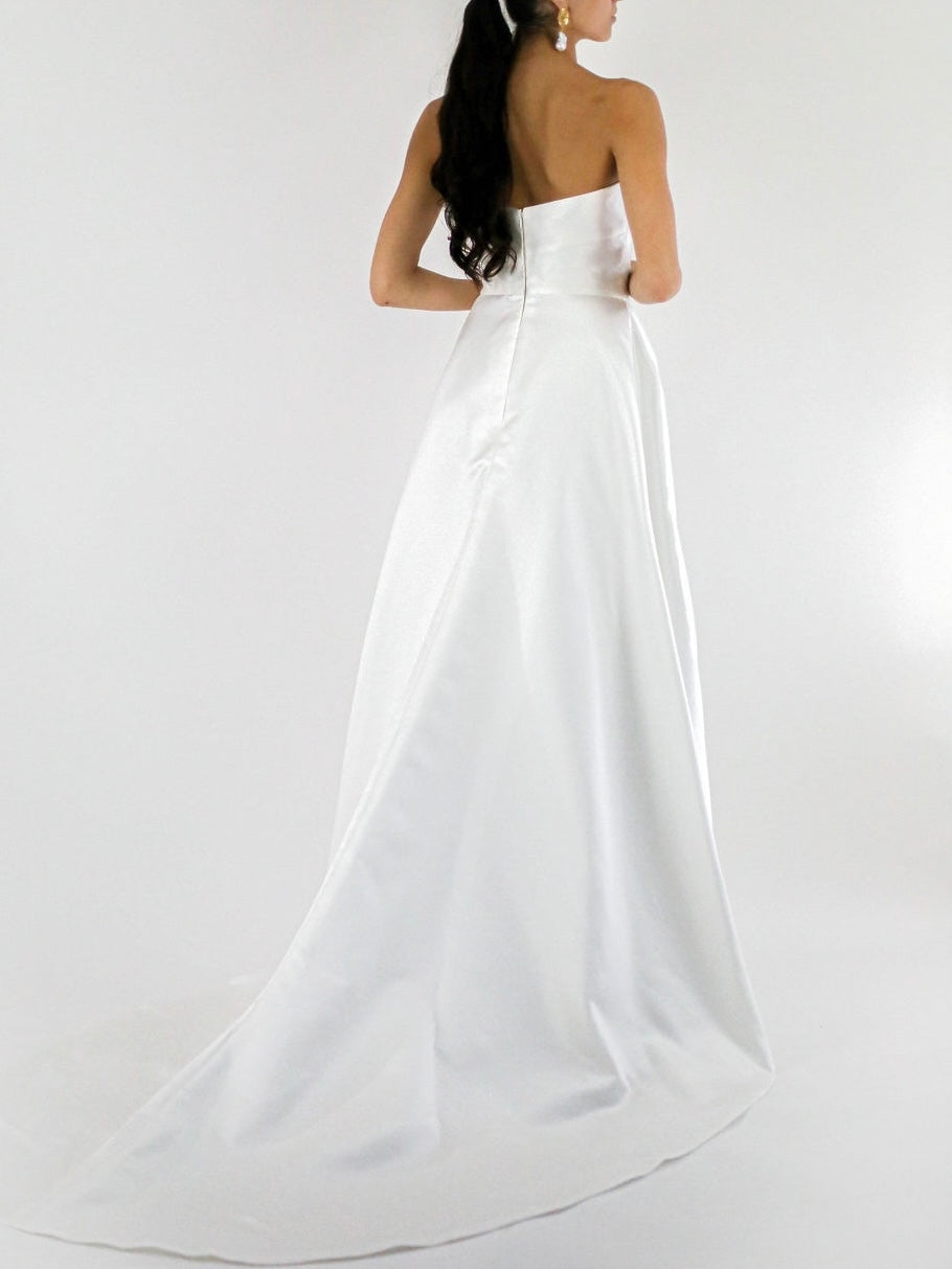2207 Wedding Ceremony Dress Distant Back View