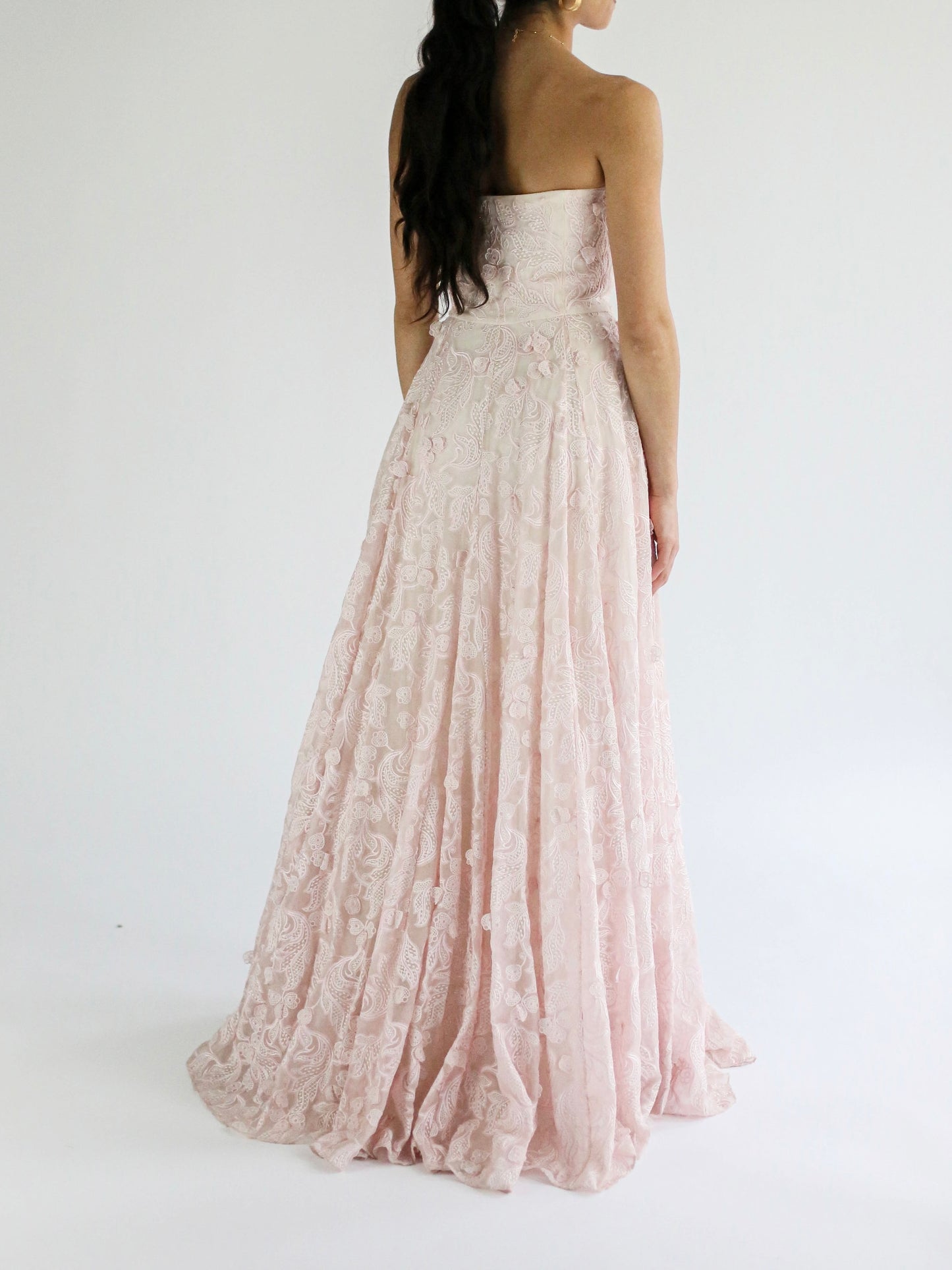 Back of Amelia A Line Wedding Dress