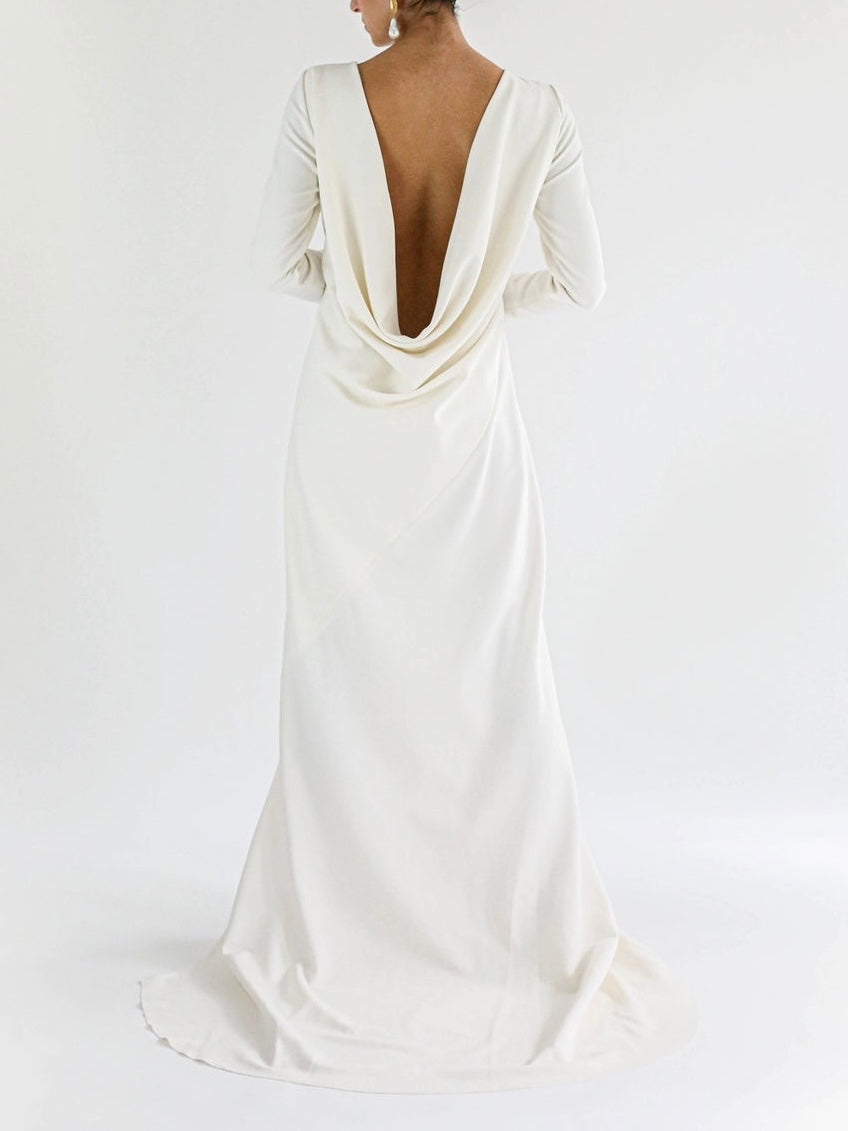 Back View of BB09 Modern Wedding Dress