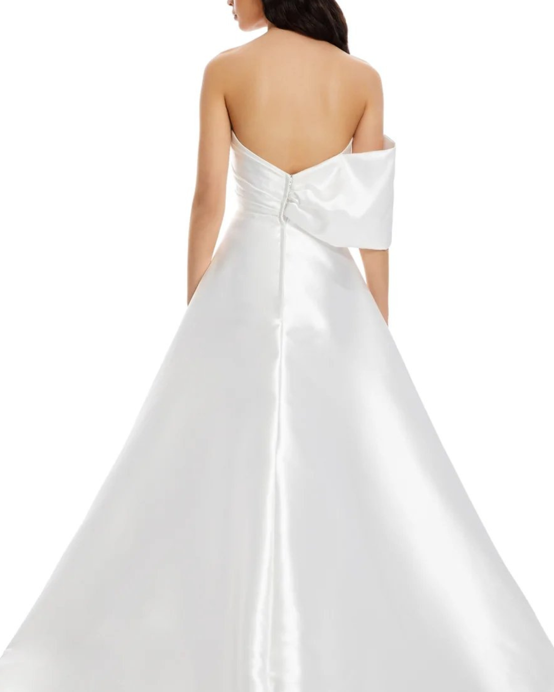 Close Back View of Banks Modern Wedding Dress