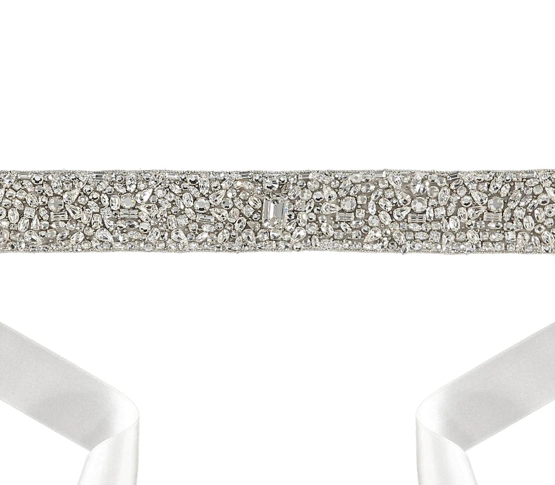 Close View Aurora Crystal Cluster Belt Bridal Accessory