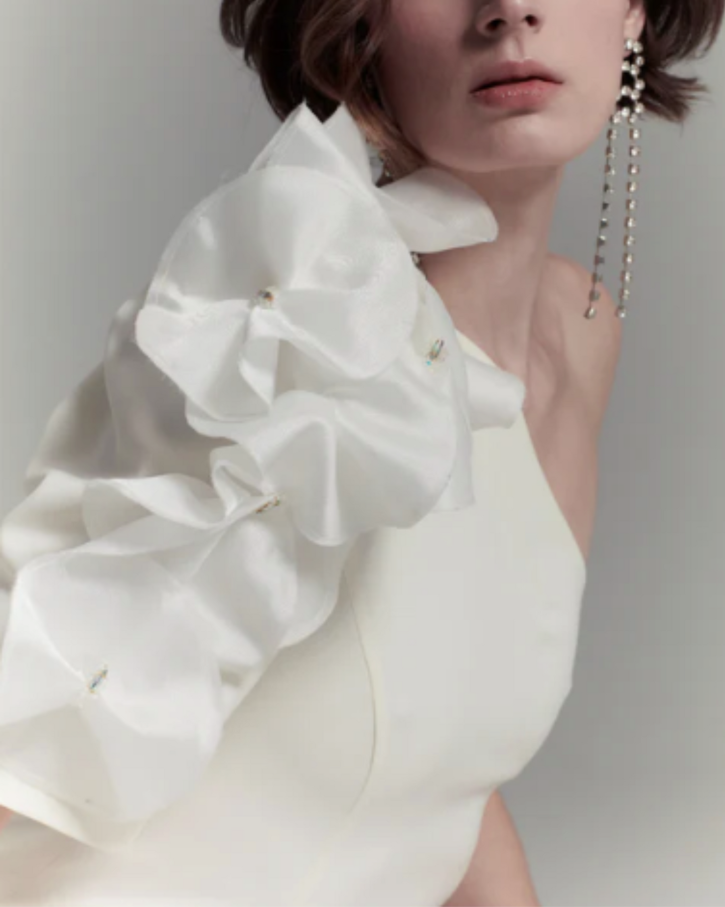 Puff Sleeves Azra Mini Wedding Dress