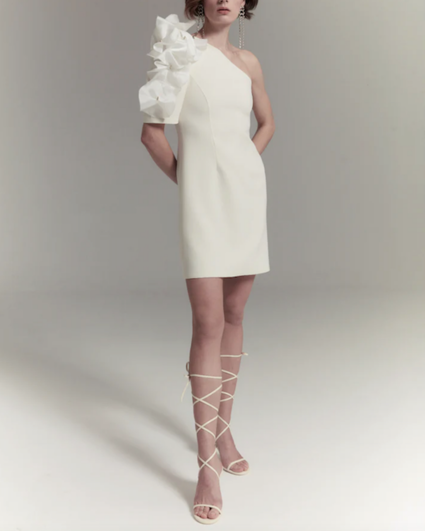 Front View of Azra Mini Wedding Dress