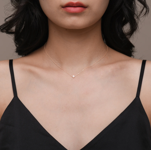 Mariah Solitare Mini Pearl Chocker