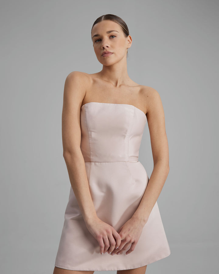 Rey dress in nude pink