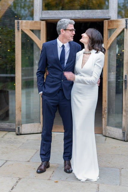 Alexander McQueen embellished crepe gown