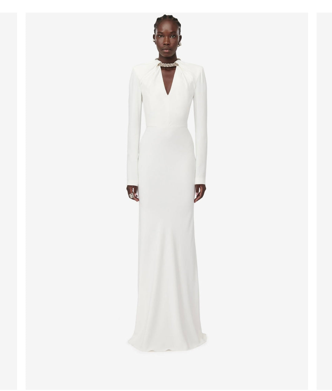 Alexander McQueen embellished crepe gown