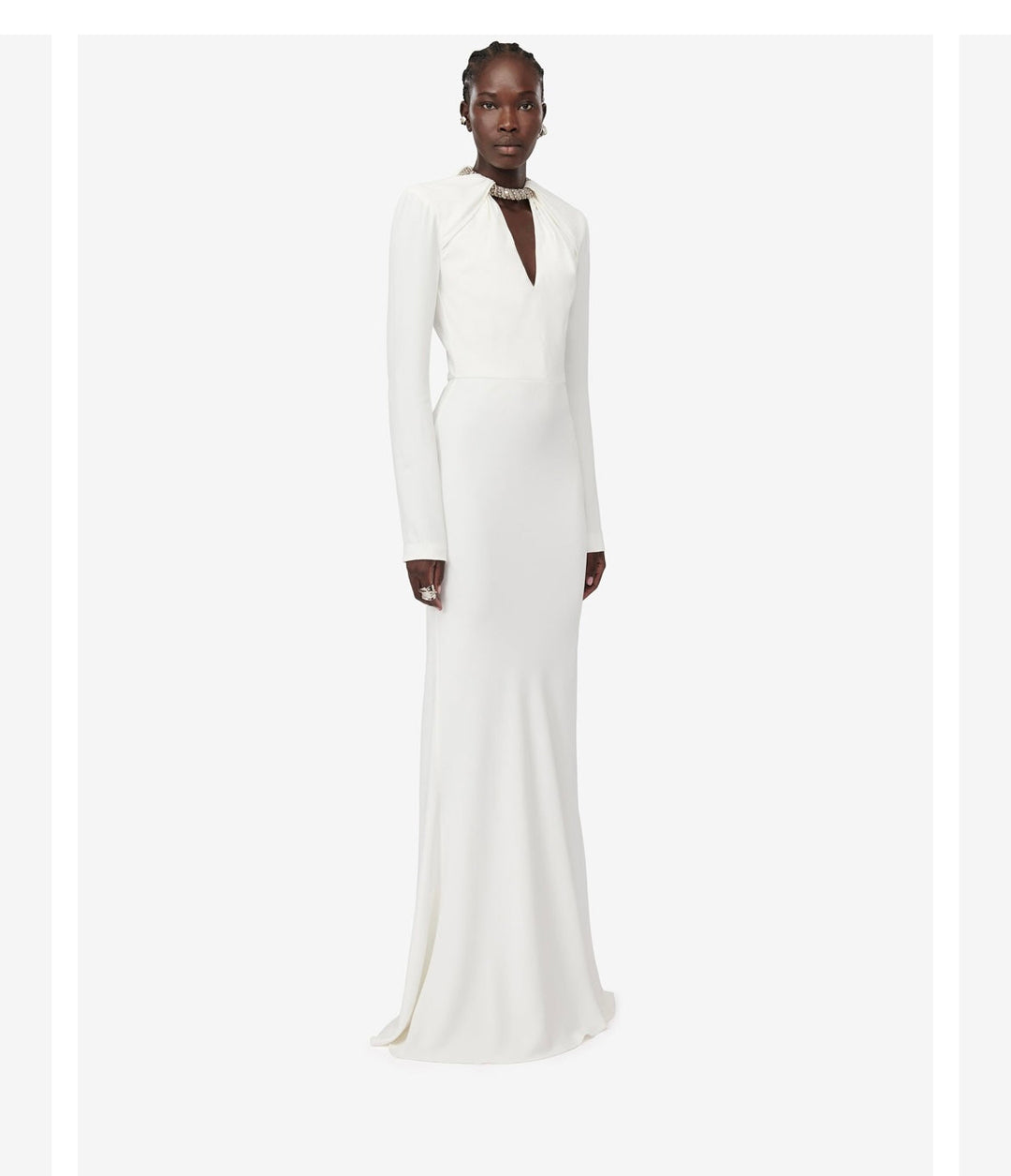 Alexander McQueen embellished crepe gown