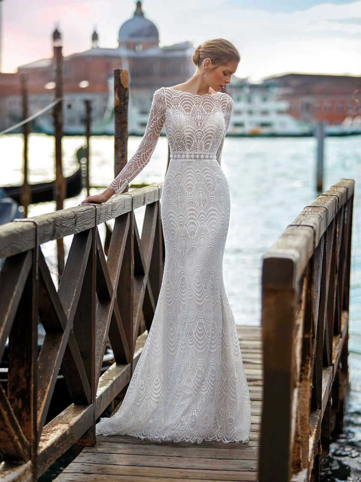 Long sleeve wedding outlet dress boho