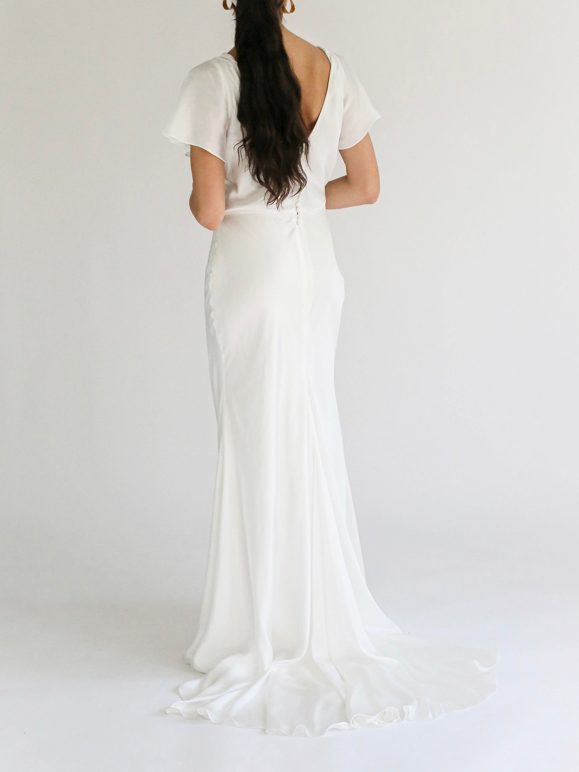 Back View of Aria Column Skirt Wedding Dress Style