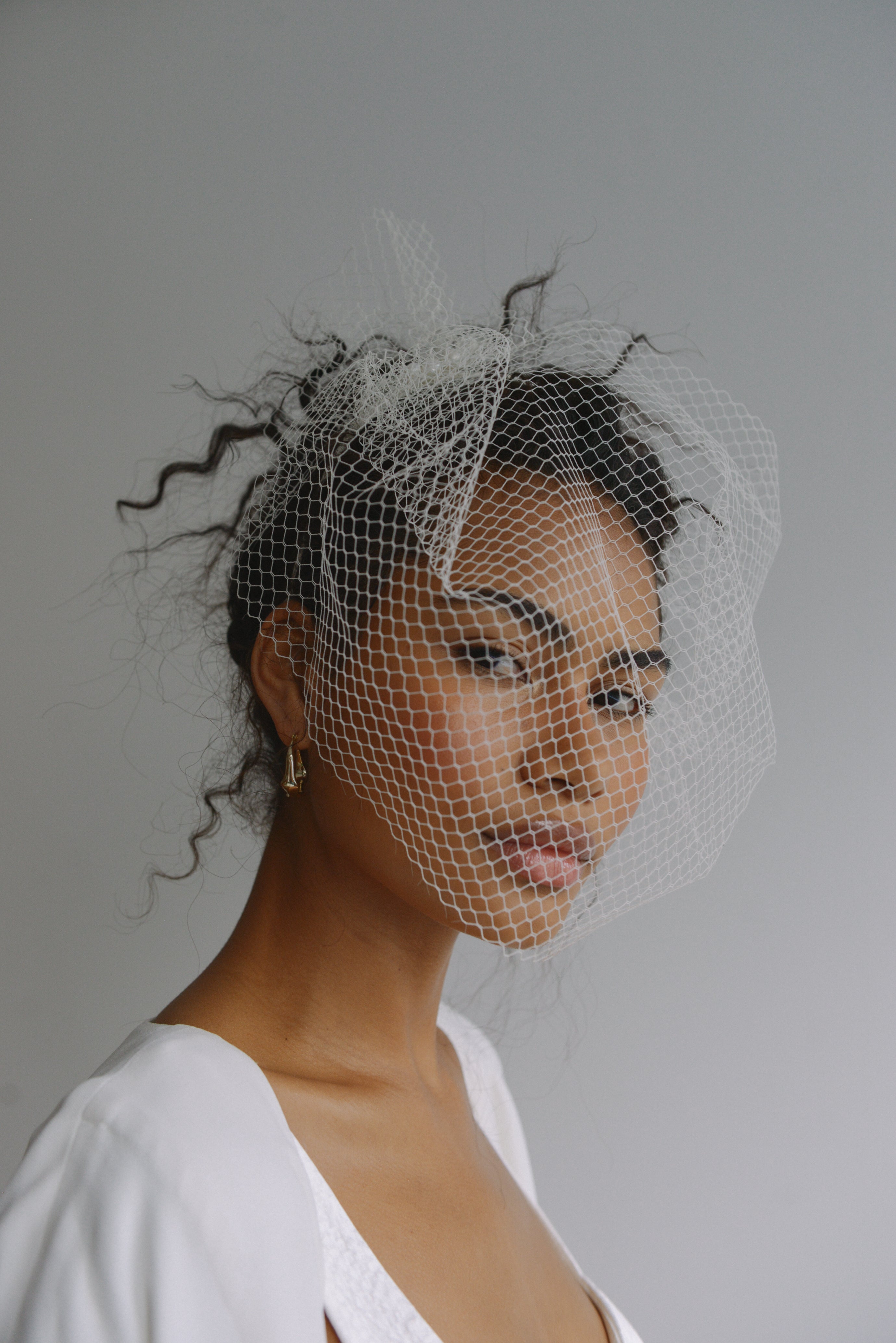 Bridal sale birdcage veil