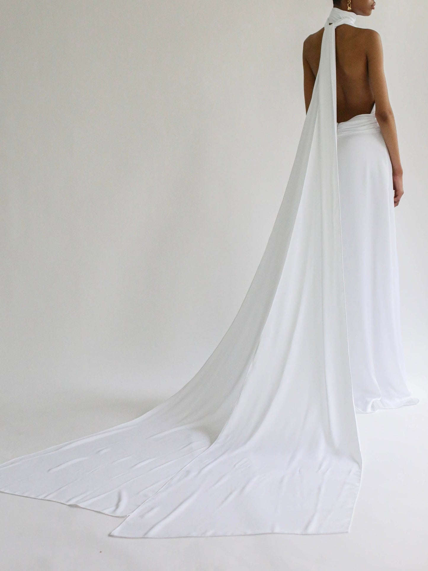 Stun in this simple yet elegant wedding dress