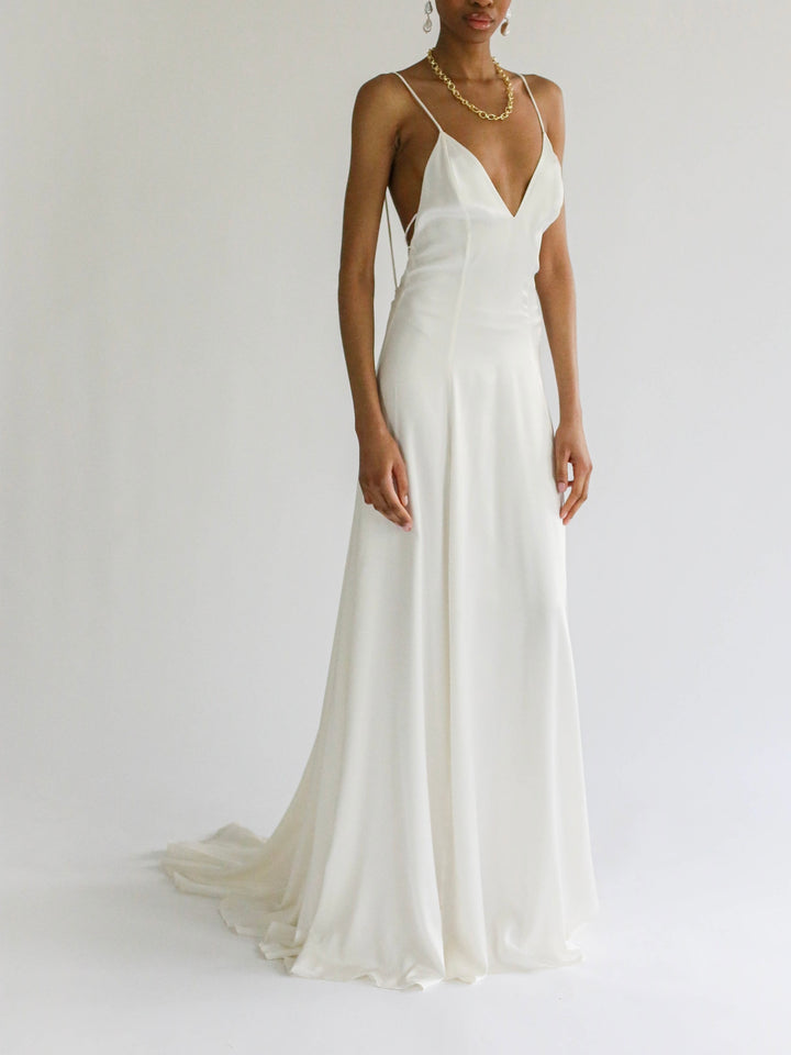 Rowley Hesselballe Alara Civil Wedding Dress Front View 