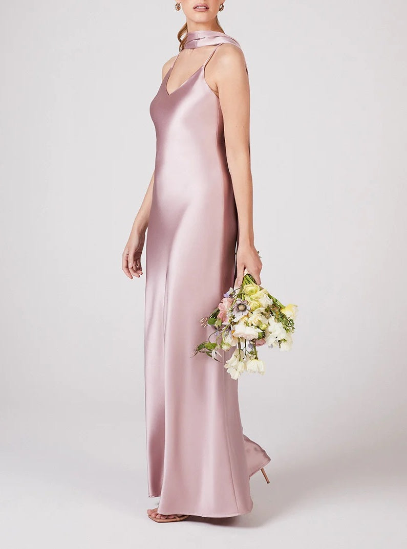 Model Wearing Brooklyn Slip Wedding Dress