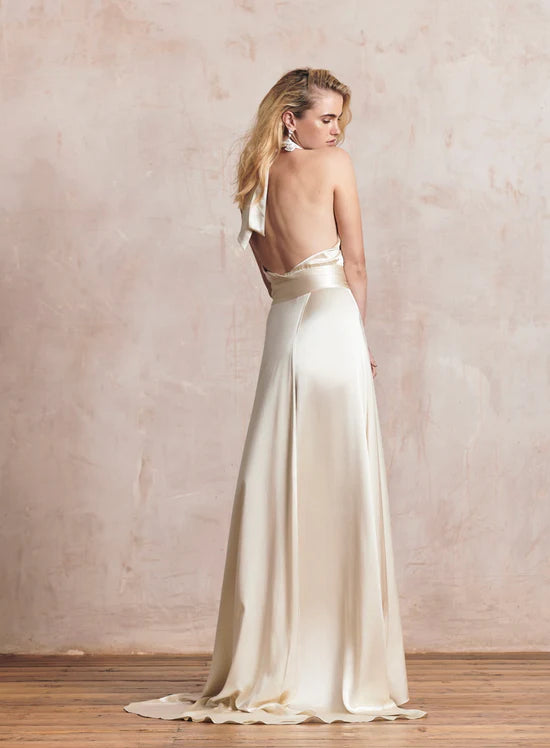 Cocktail II Halter Neck Dress Silk Wedding Dress PS Bridal