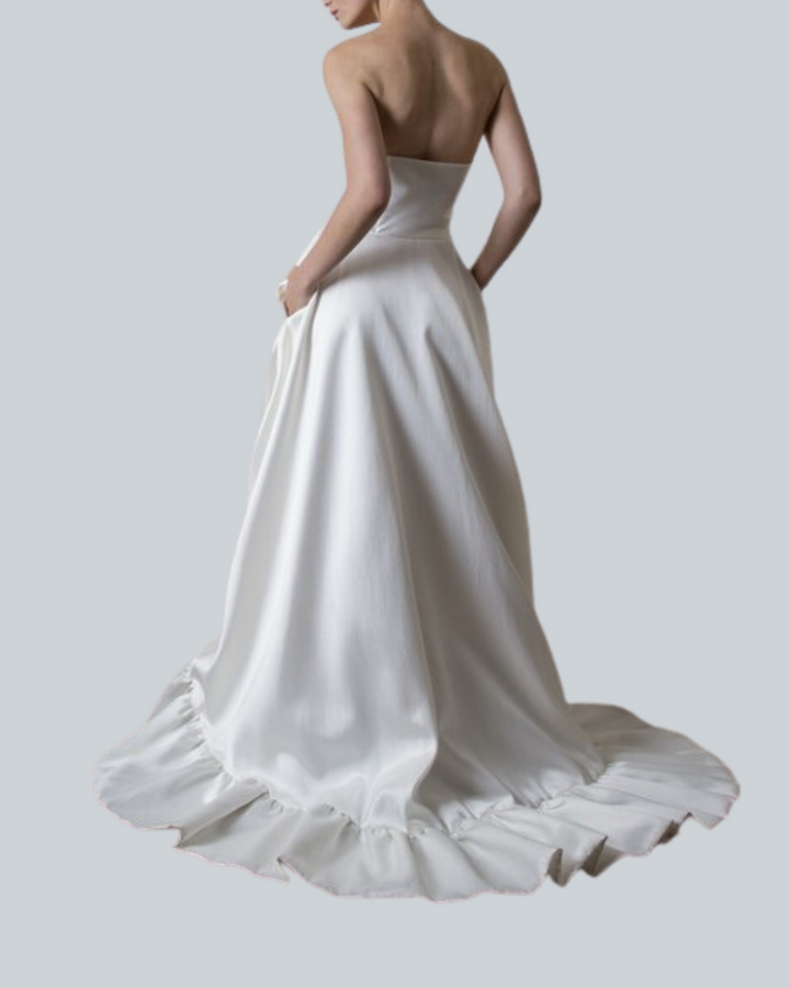 Back View of Atlantis Corset Strapless Wedding Dress