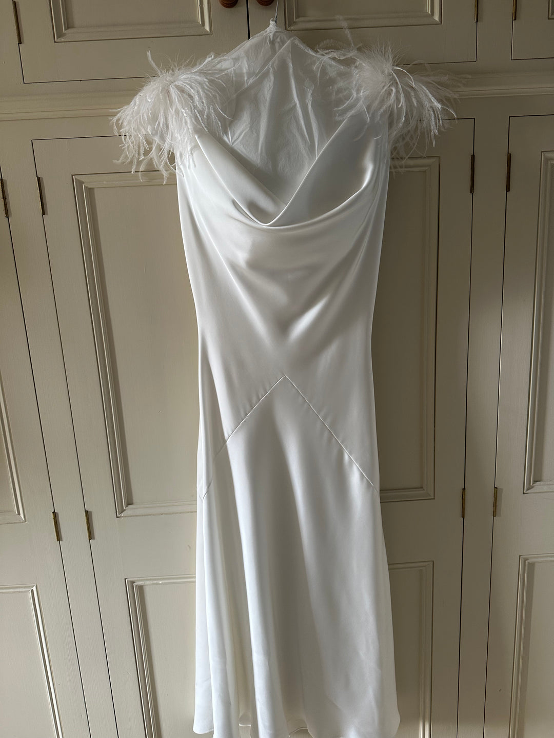 Feather Detail Midi Dress