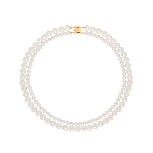 Maya Double Pearl Necklace