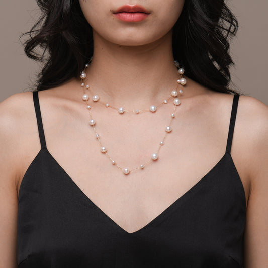 Kelly Floating Pearl Necklace