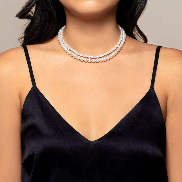 Maya Double Pearl Necklace