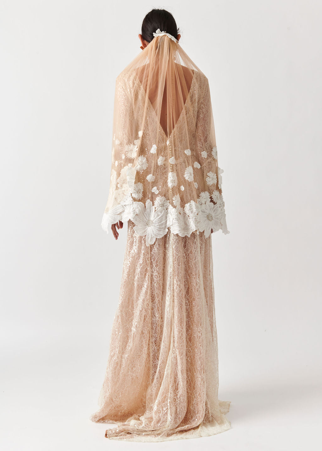 Astrea Lace Wedding Dress with Veil Bridal Accessory