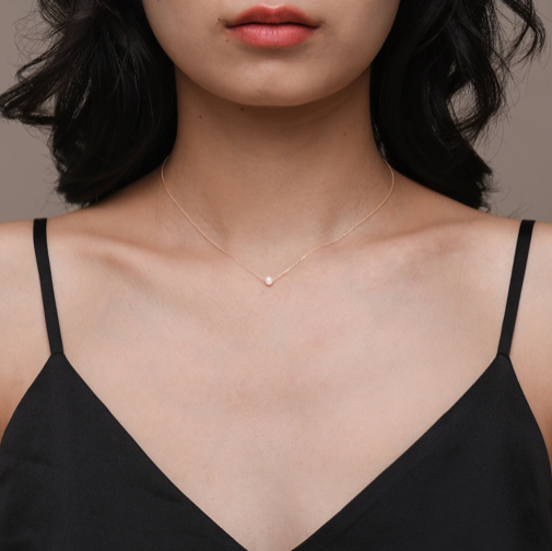 Mariah Solitare Mini Pearl Choker