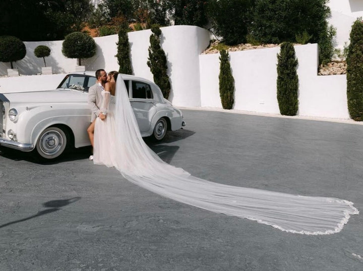 Ivory lace 4 meter cathedral veil