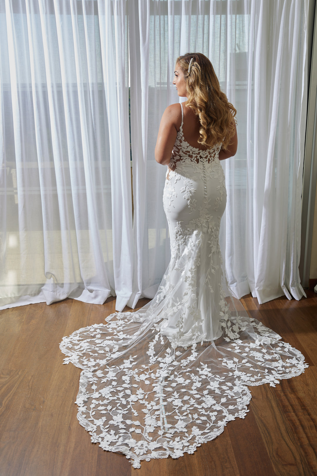 Back View of Oliviana Mermaid Wedding Dress