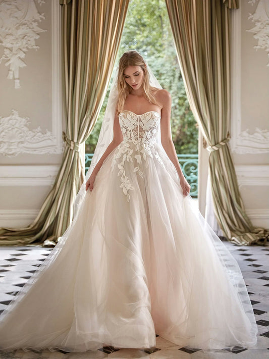 One of the best modern lace A Line Wedding Dresses