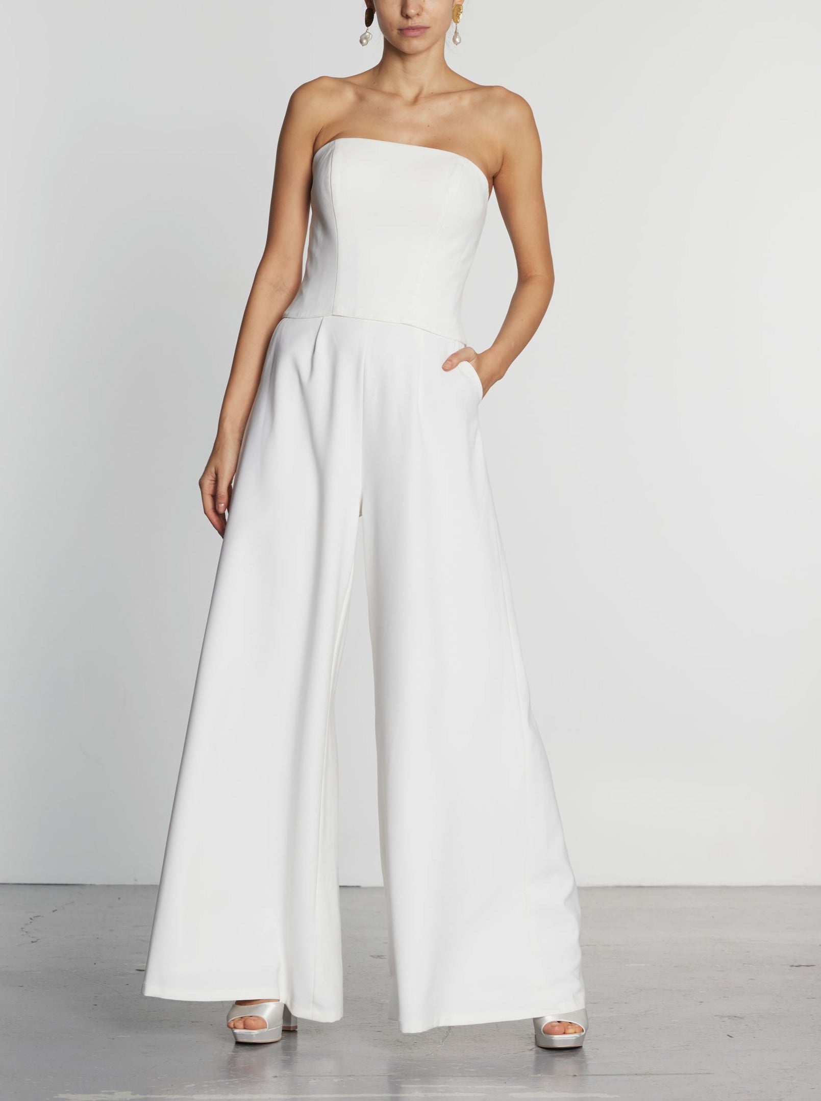 This Casablanca corset and trouser co ord is the perfect wedding outfit for any modern bride